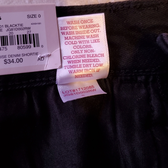 Black Juniors SO High-Rise Shortie Shorts Denim from Kohls NWT - Picture 4 of 9